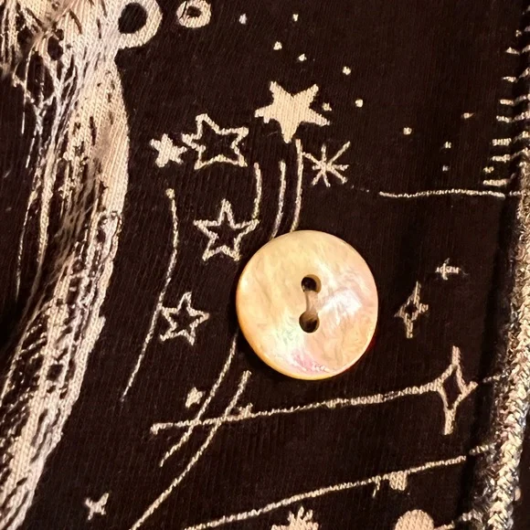 JOHNNY WAS MINA XL THE SHORT PJ CELESTIAL SLEEP SHIRT SUN MOON STARS NWT RARE!